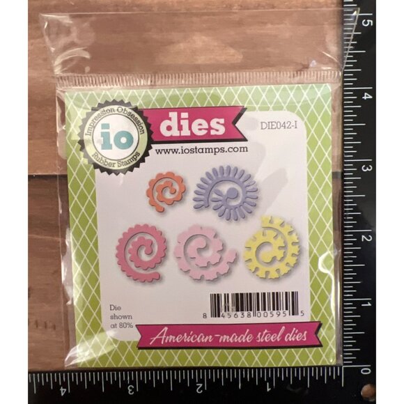 Steel Spiral Die Set For Crafting & Scrapbooking By IO Stamps DIE042-1 - Picture 1 of 2